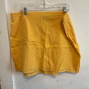 Abercrombie & Fitch Bright Mustard A-Line Mini Skirt